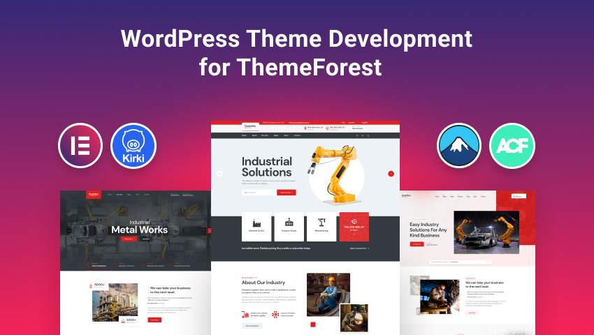 WordPress Theme Development For Themeforest With Live Project